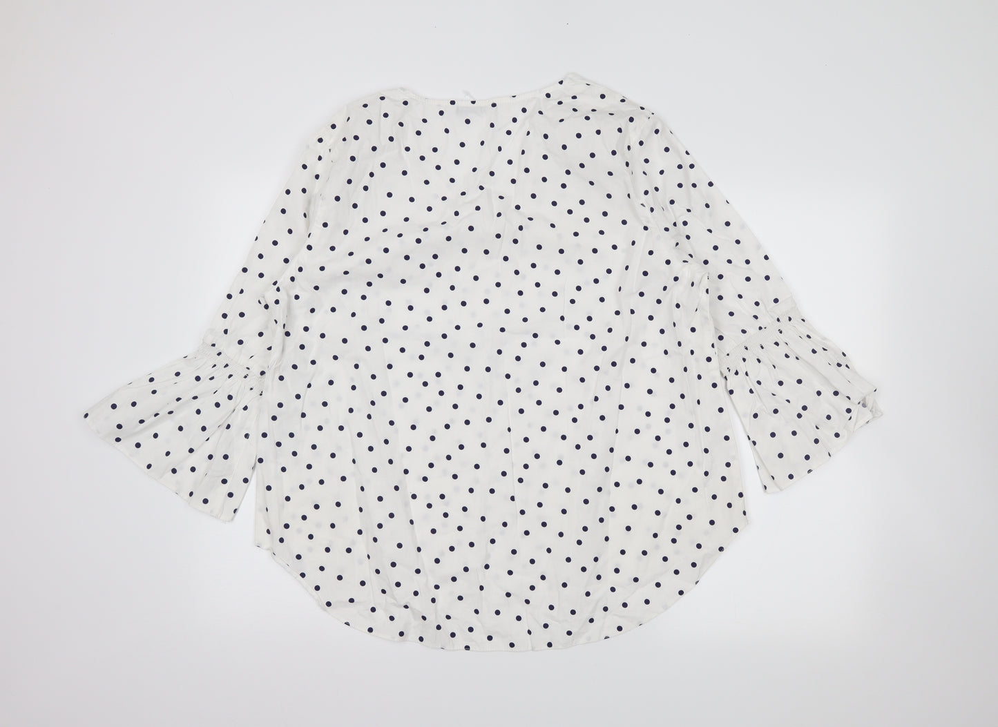 George Womens White Polka Dot  Basic Blouse Size 20