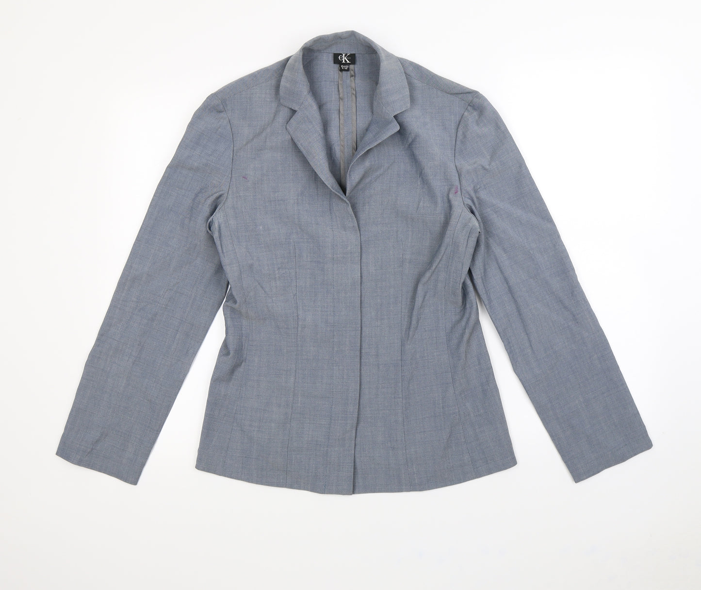 Calvin Klein Womens Blue   Basic Button-Up Size 8