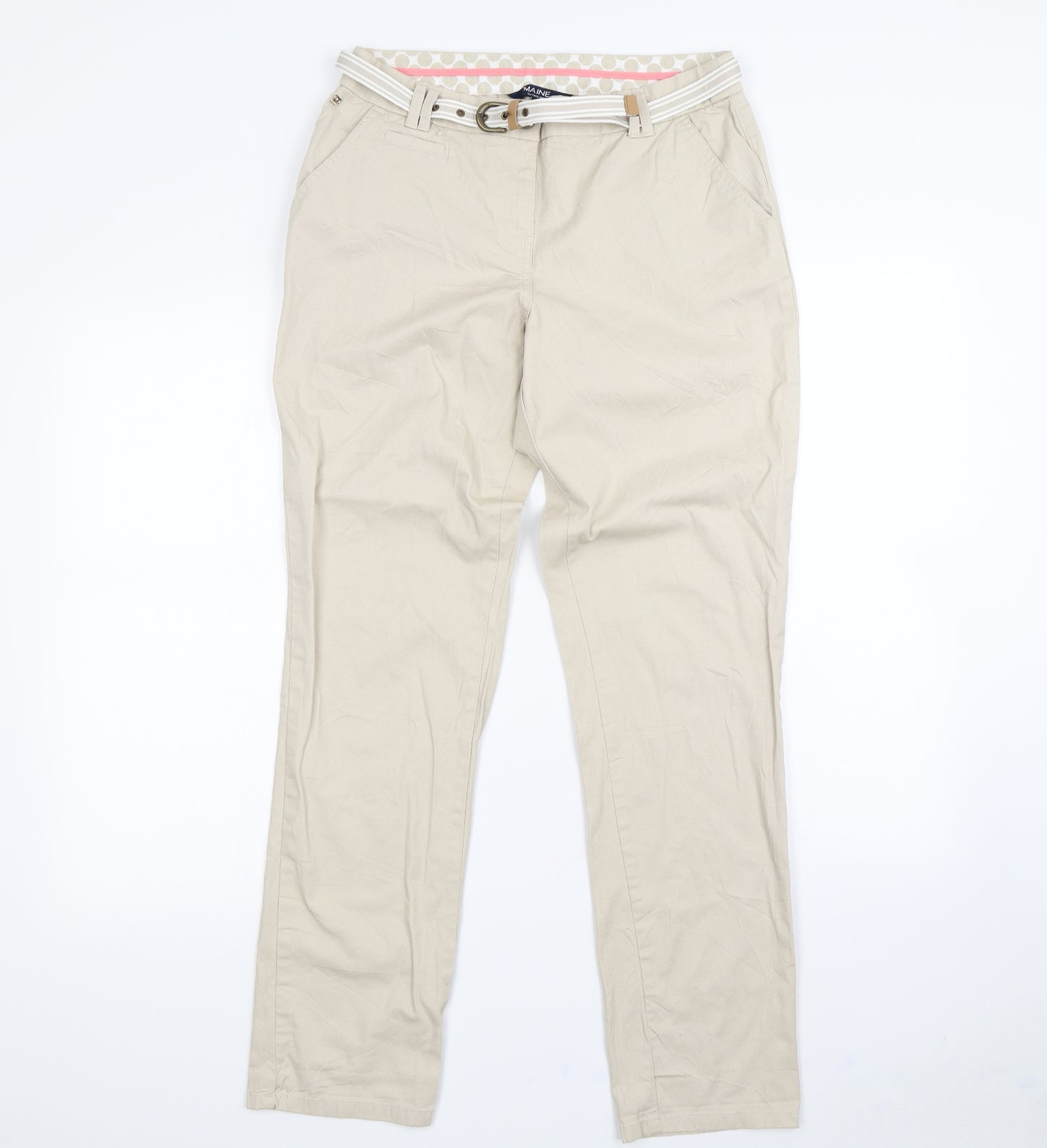 Maine Womens Beige   Trousers  Size 10 L30 in