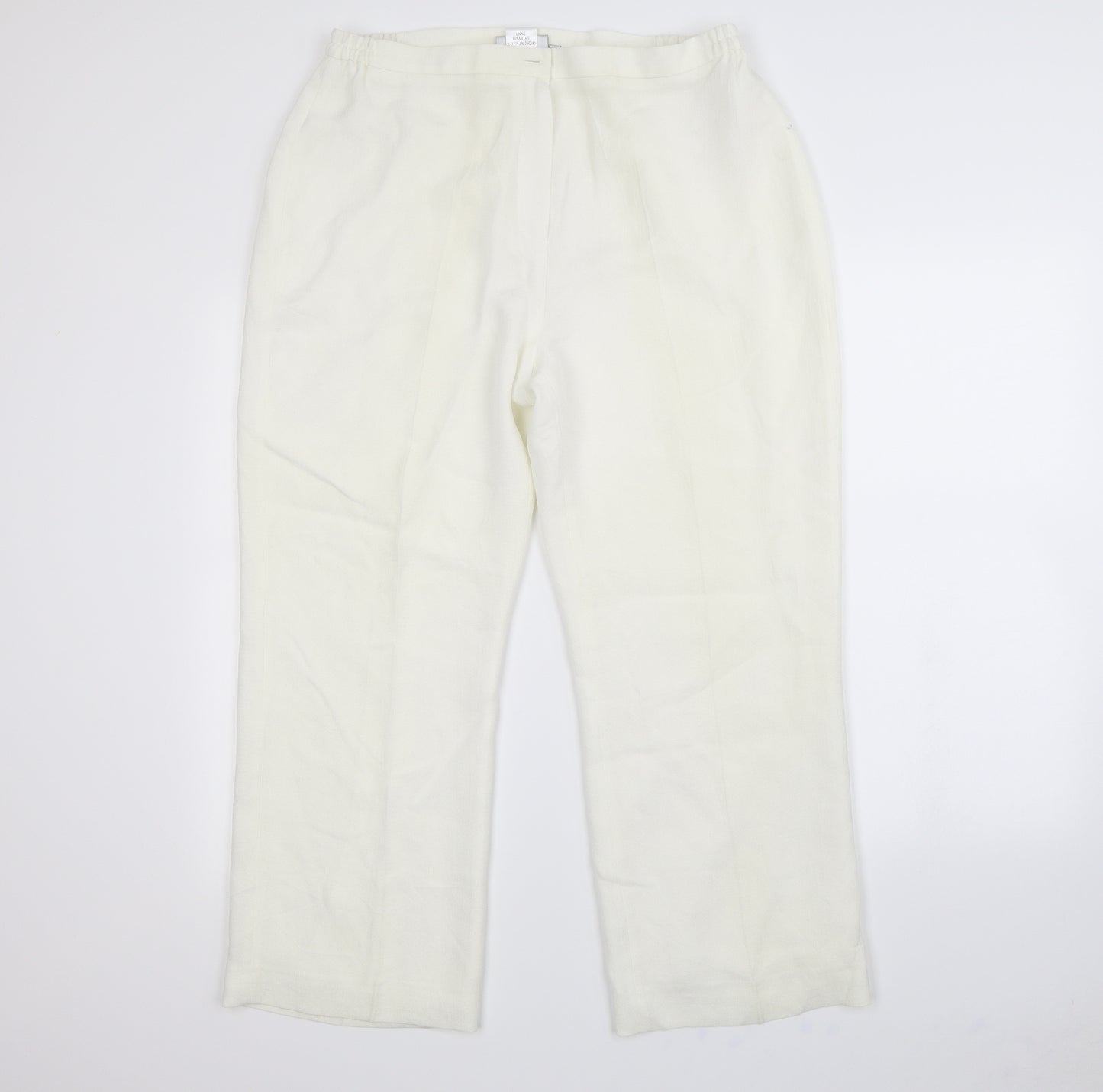 Personal Choice Womens White   Dress Pants Trousers Size 16 L30 in