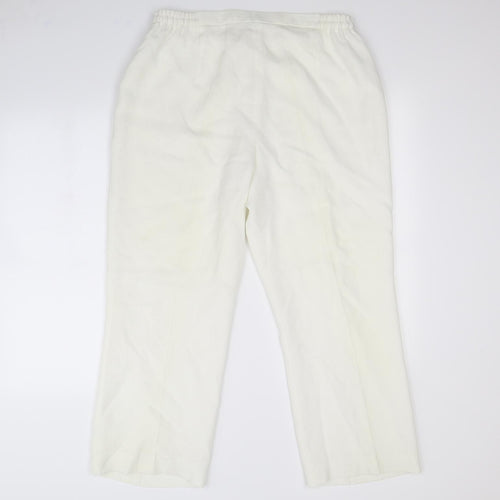 Personal Choice Womens White   Dress Pants Trousers Size 16 L30 in