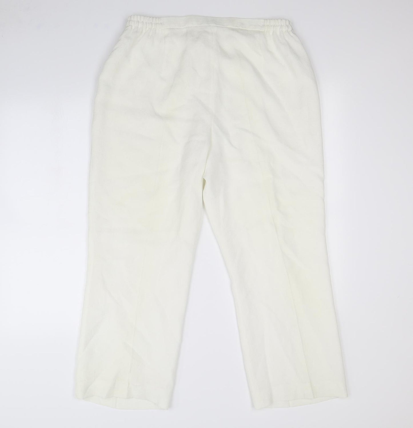 Personal Choice Womens White   Dress Pants Trousers Size 16 L30 in