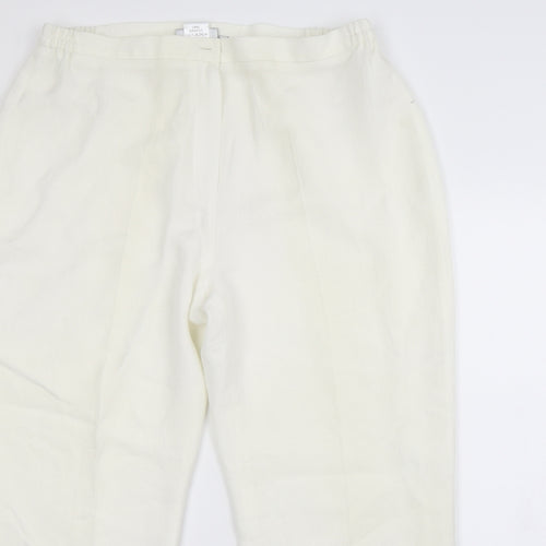 Personal Choice Womens White   Dress Pants Trousers Size 16 L30 in