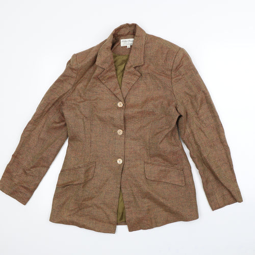Phase Eight Womens Brown   Jacket Blazer Size 12  - Shoulder Pads