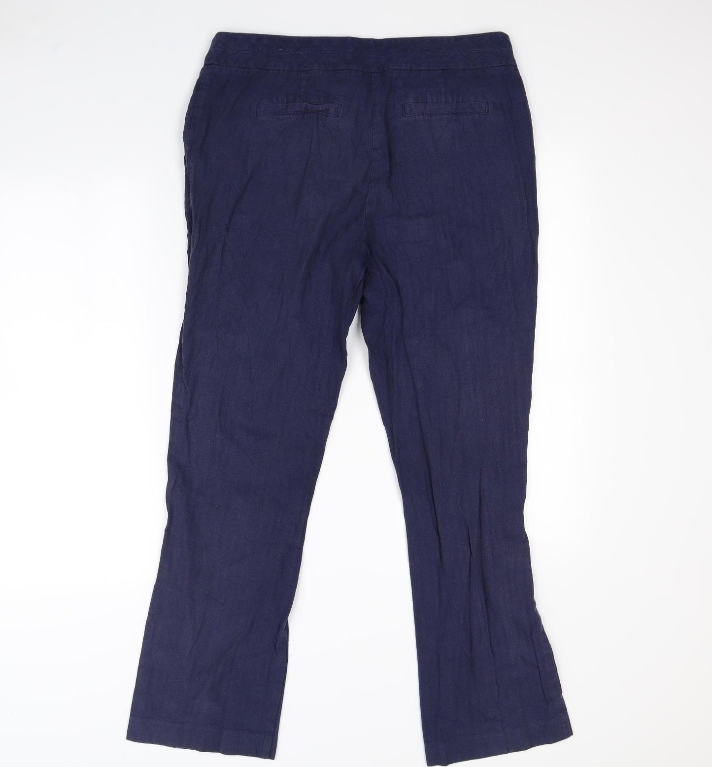 Laura Ashley Womens Blue  Rayon Trousers  Size 14 L30 in