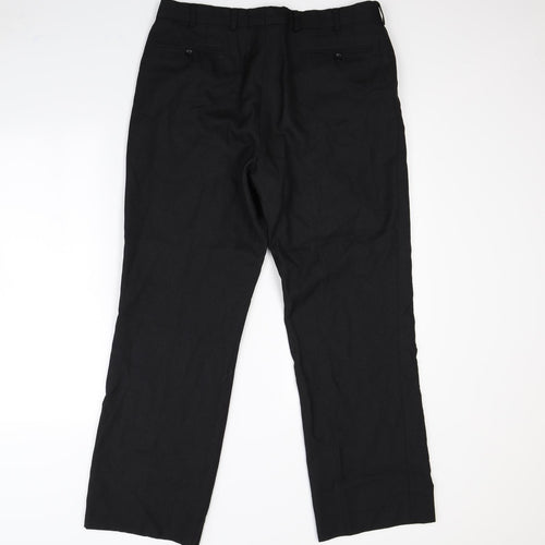 Preworn Mens Black   Dress Pants Trousers Size 36 in L30 in