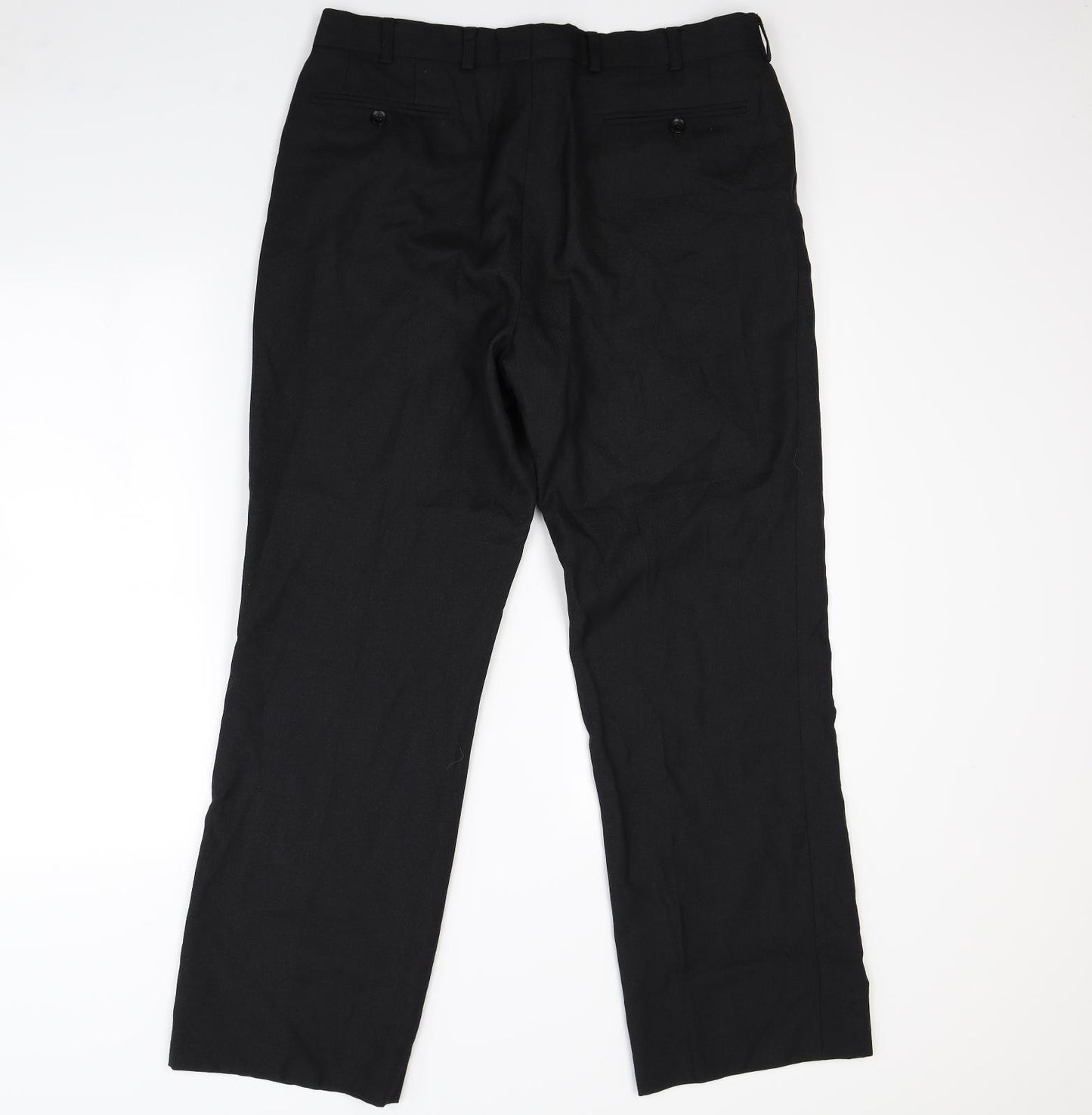 Preworn Mens Black   Dress Pants Trousers Size 36 in L30 in