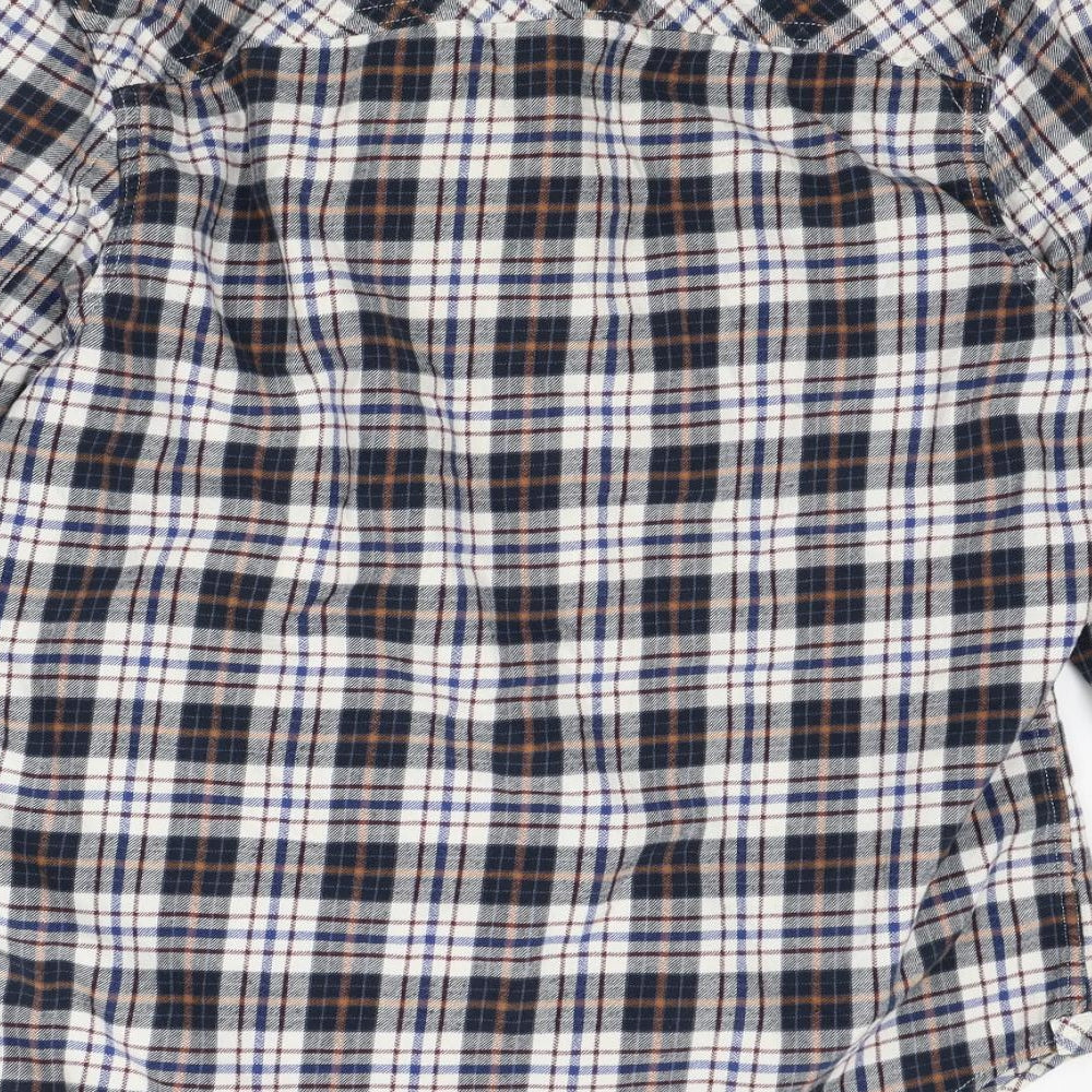 Timberland Mens Blue Plaid   Dress Shirt Size L