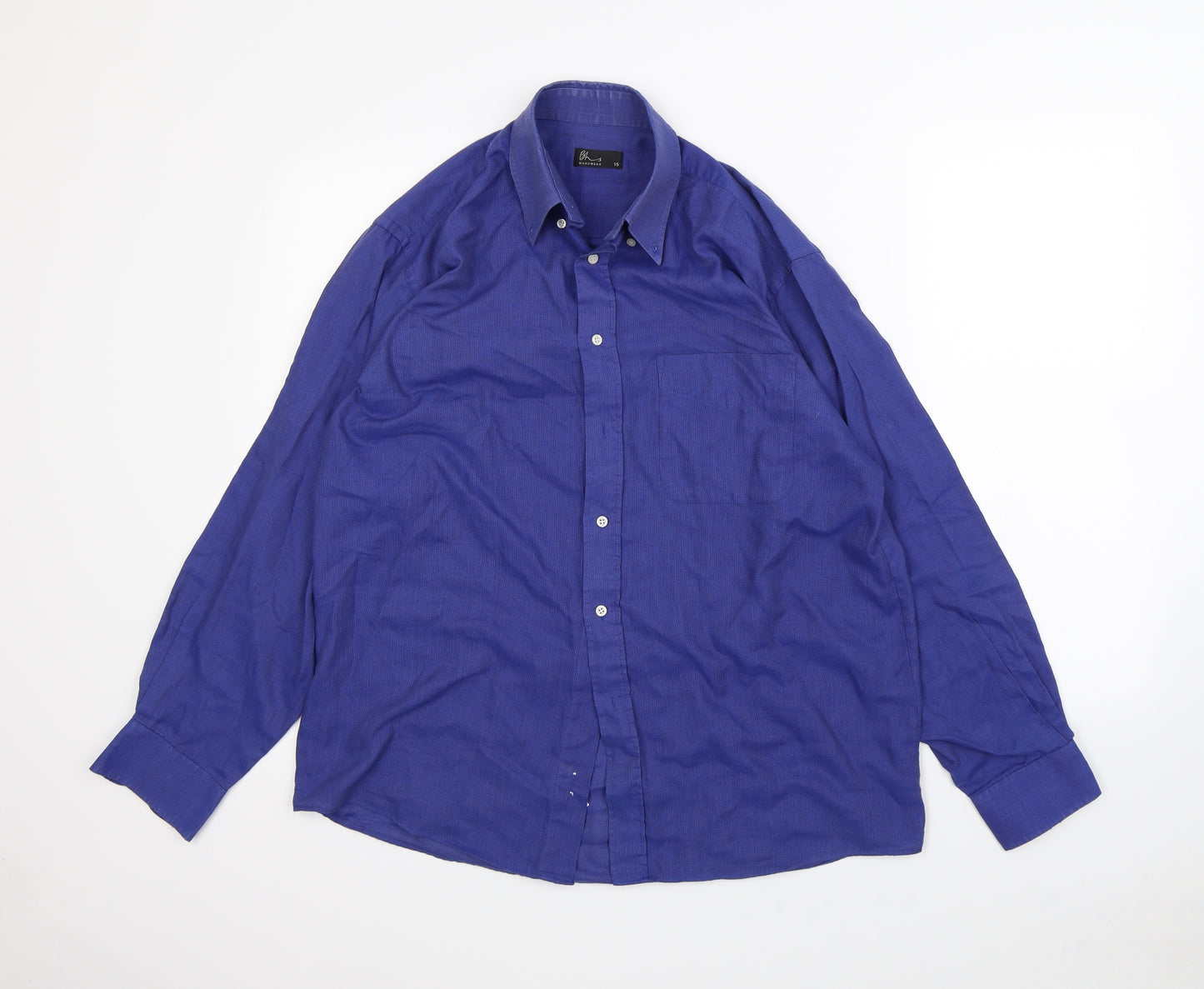 BHS Mens Blue    Dress Shirt Size 15