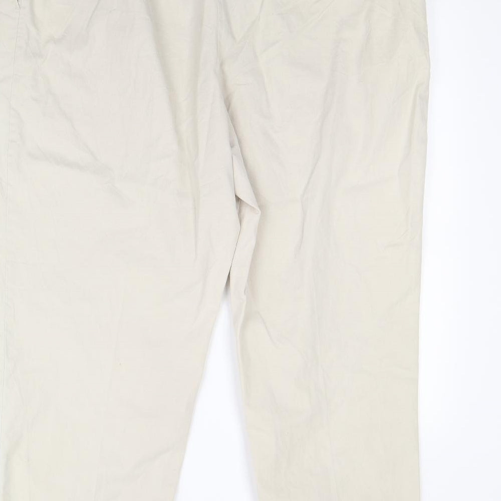 m&S Womens Beige   Trousers  Size 22 L29 in