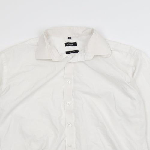 Disley Mens White    Dress Shirt Size 42