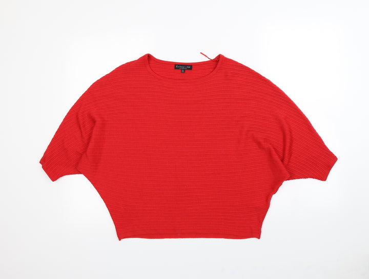 F&F Womens Red   Pullover Jumper Size 8