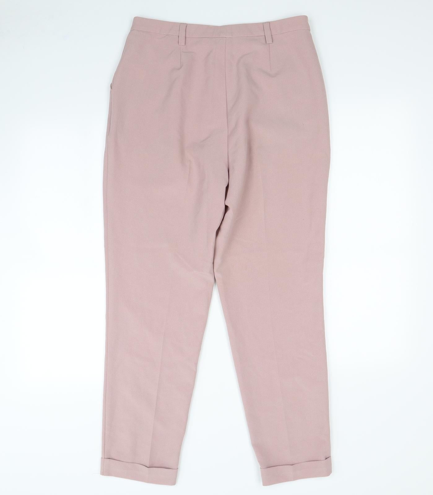 F&F Womens Pink   Dress Pants Trousers Size 10 L30 in