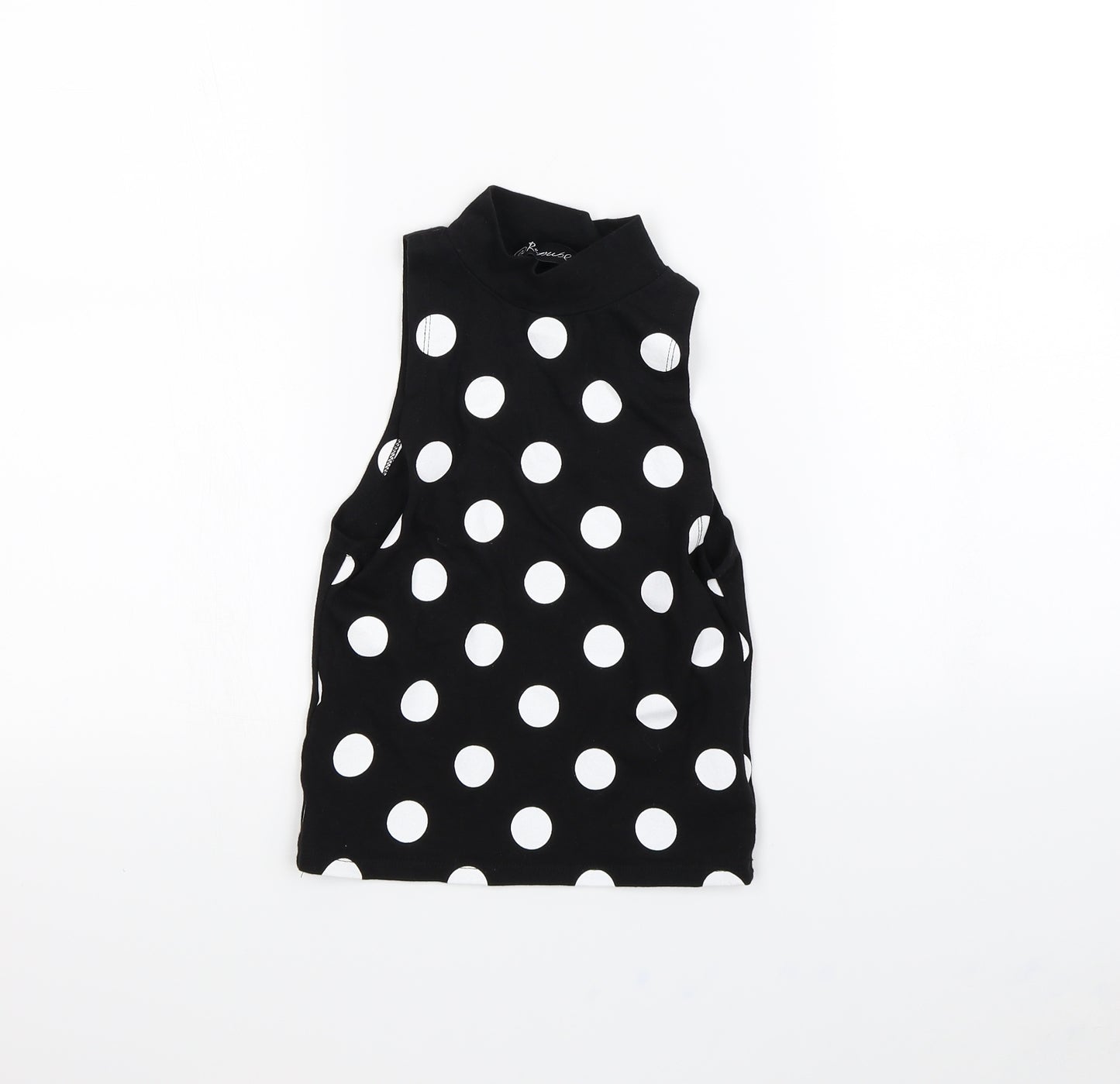 Republic Womens Black Polka Dot  Cropped Tank Size 8