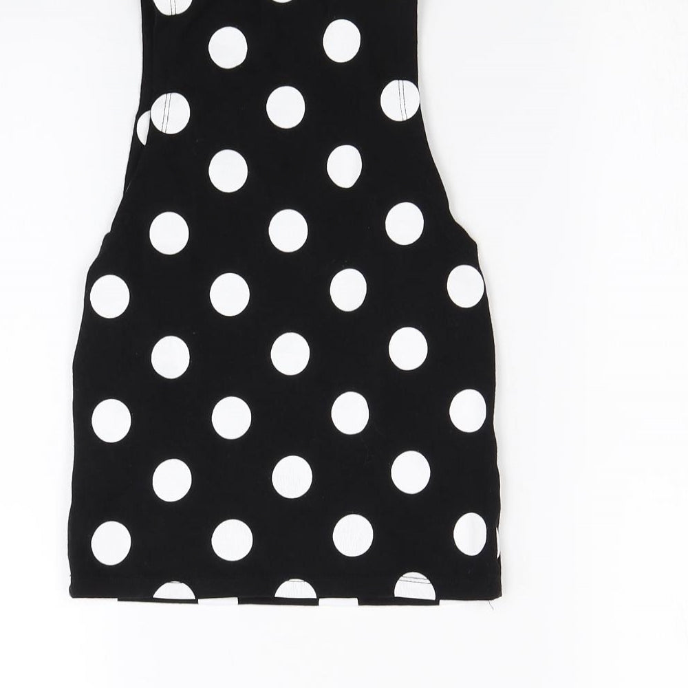 Republic Womens Black Polka Dot  Cropped Tank Size 8