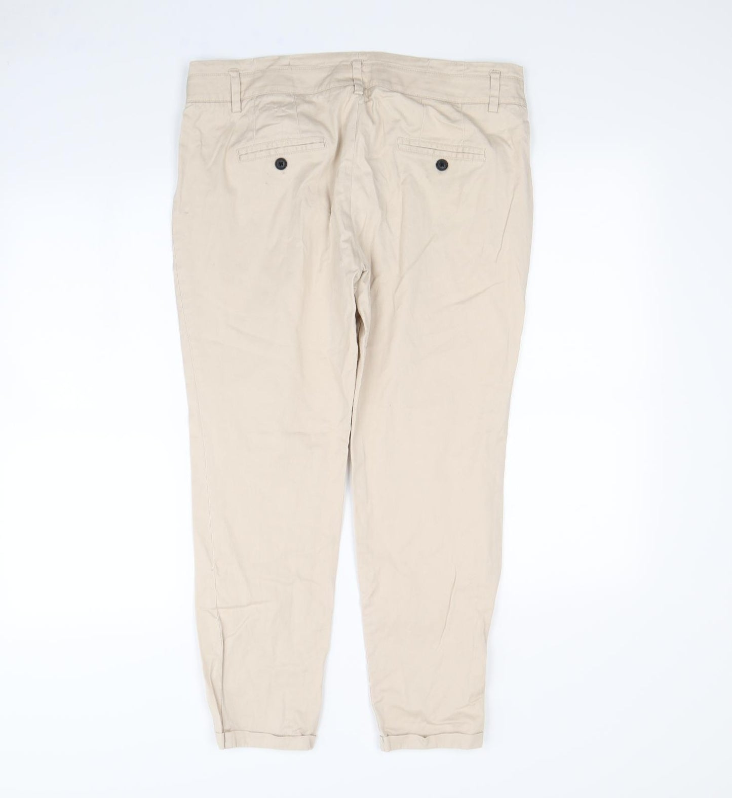 Zara Womens Beige   Trousers  Size 12 L25 in