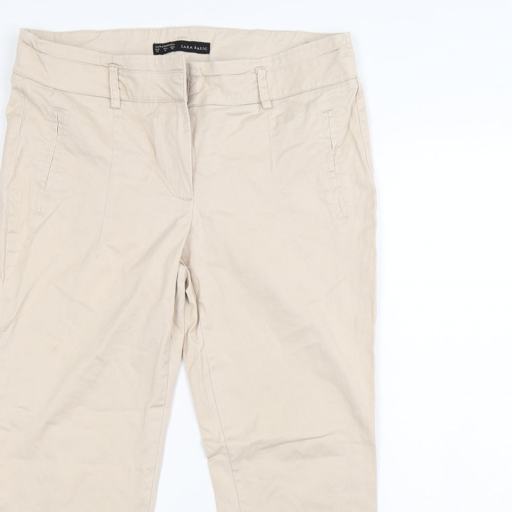 Zara Womens Beige   Trousers  Size 12 L25 in