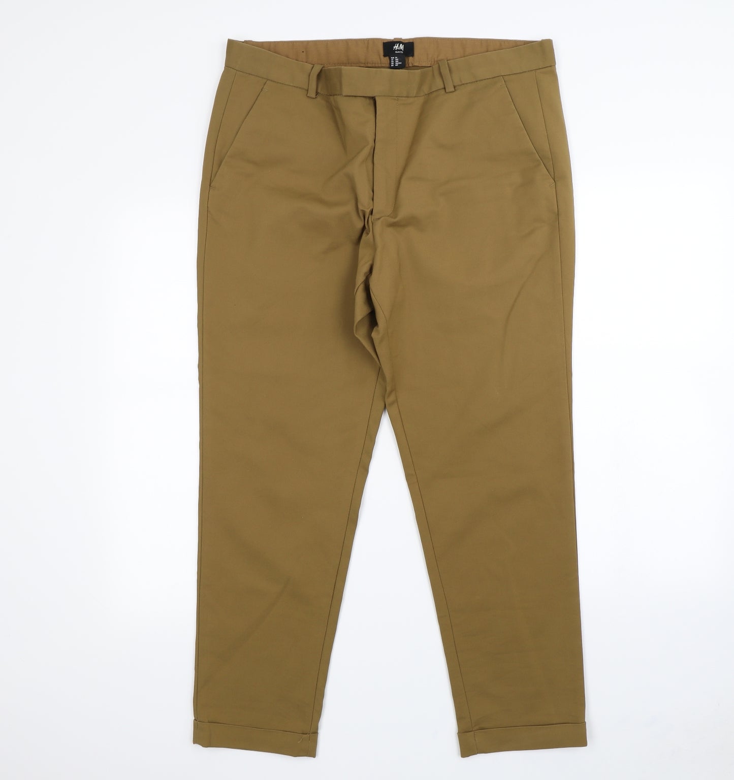H&M Mens Brown   Trousers  Size 38 in L30 in