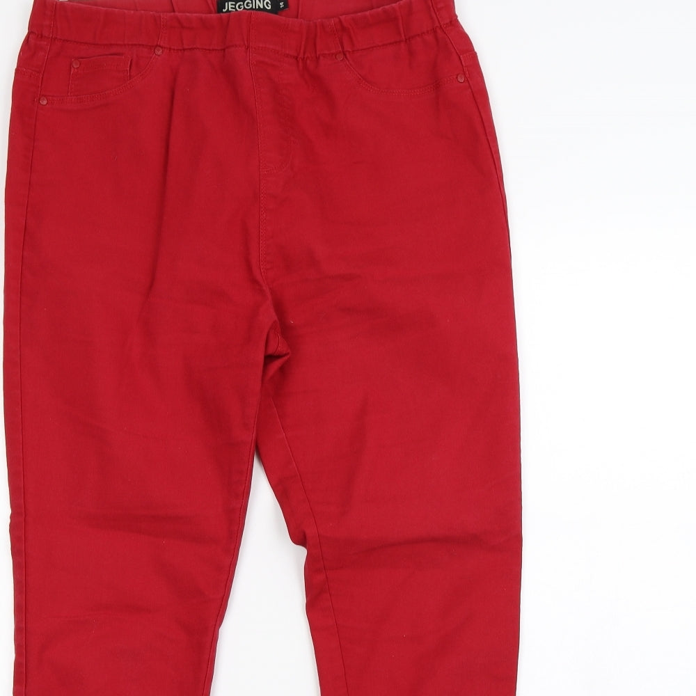 jeggings Womens Red   Jegging Trousers Size 14 L30 in