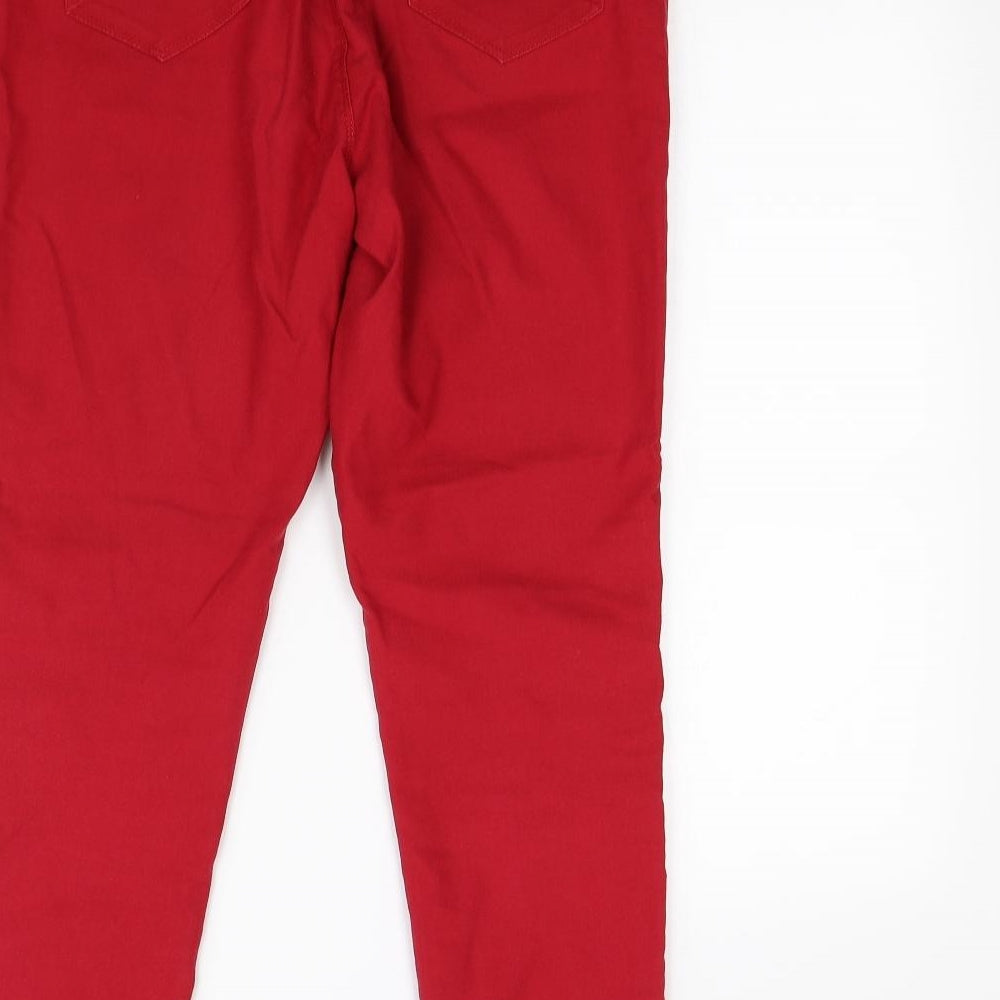 jeggings Womens Red   Jegging Trousers Size 14 L30 in