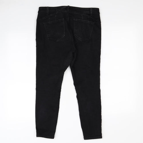 Preworn Womens Black   Cropped Trousers Size 32 in L24 in