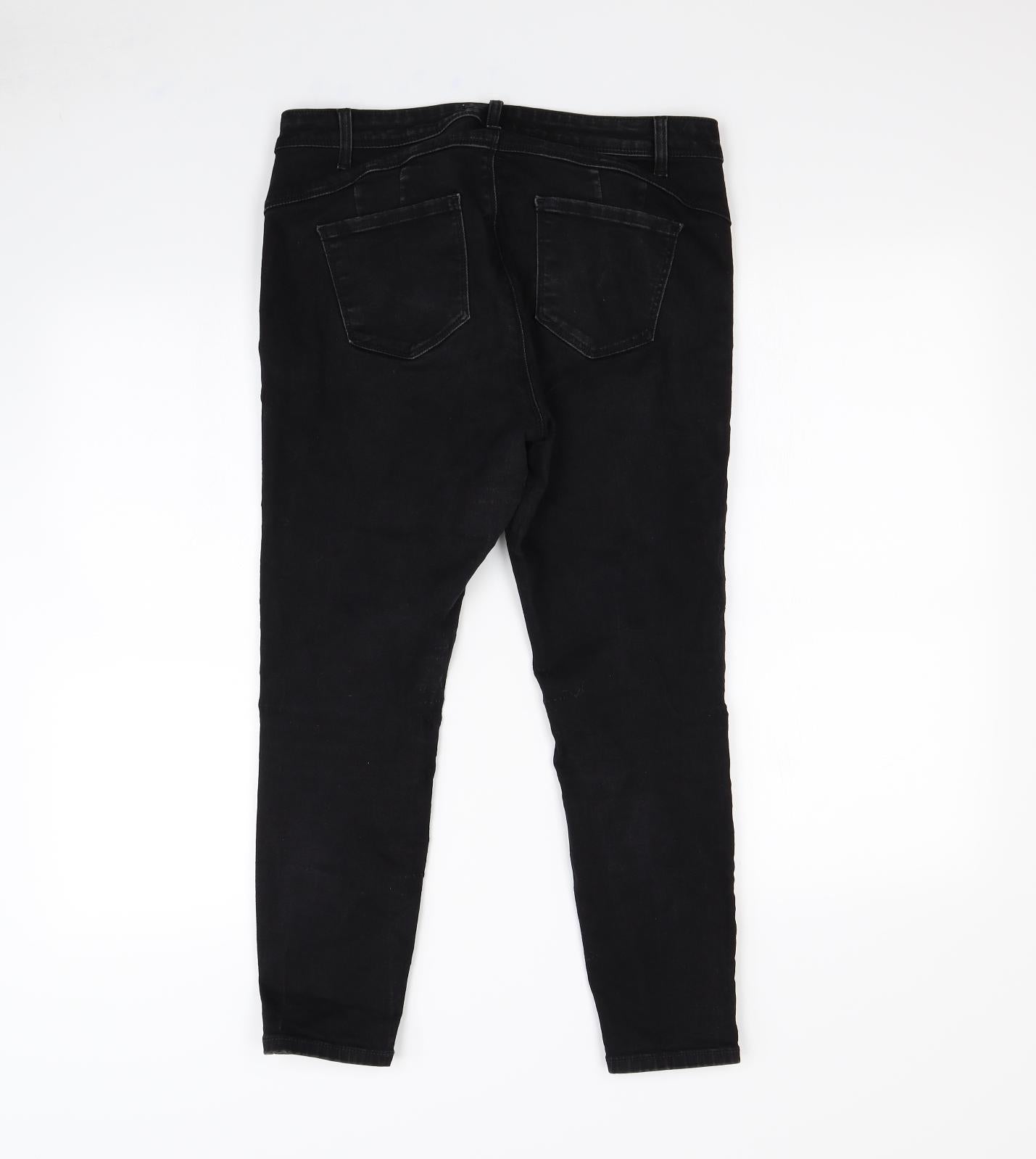 Preworn Womens Black   Cropped Trousers Size 32 in L24 in