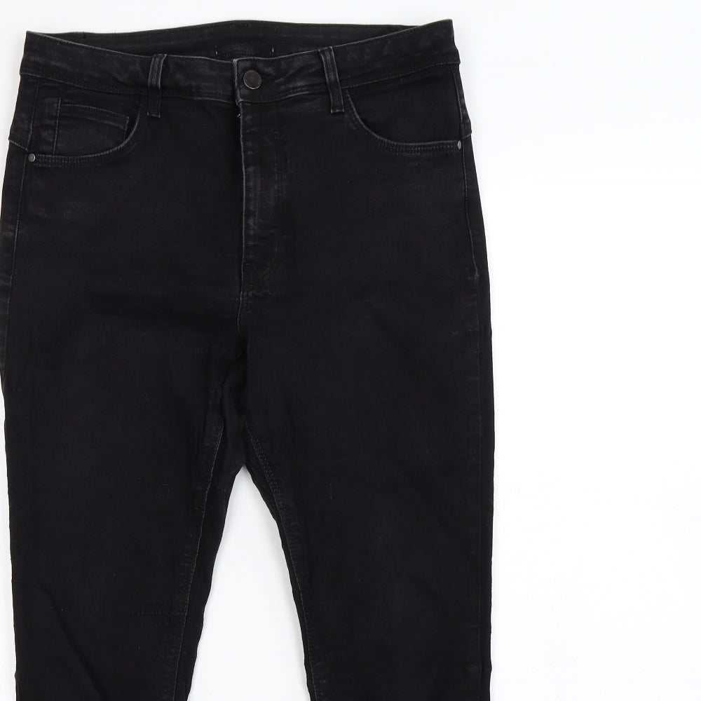 Preworn Womens Black   Cropped Trousers Size 32 in L24 in