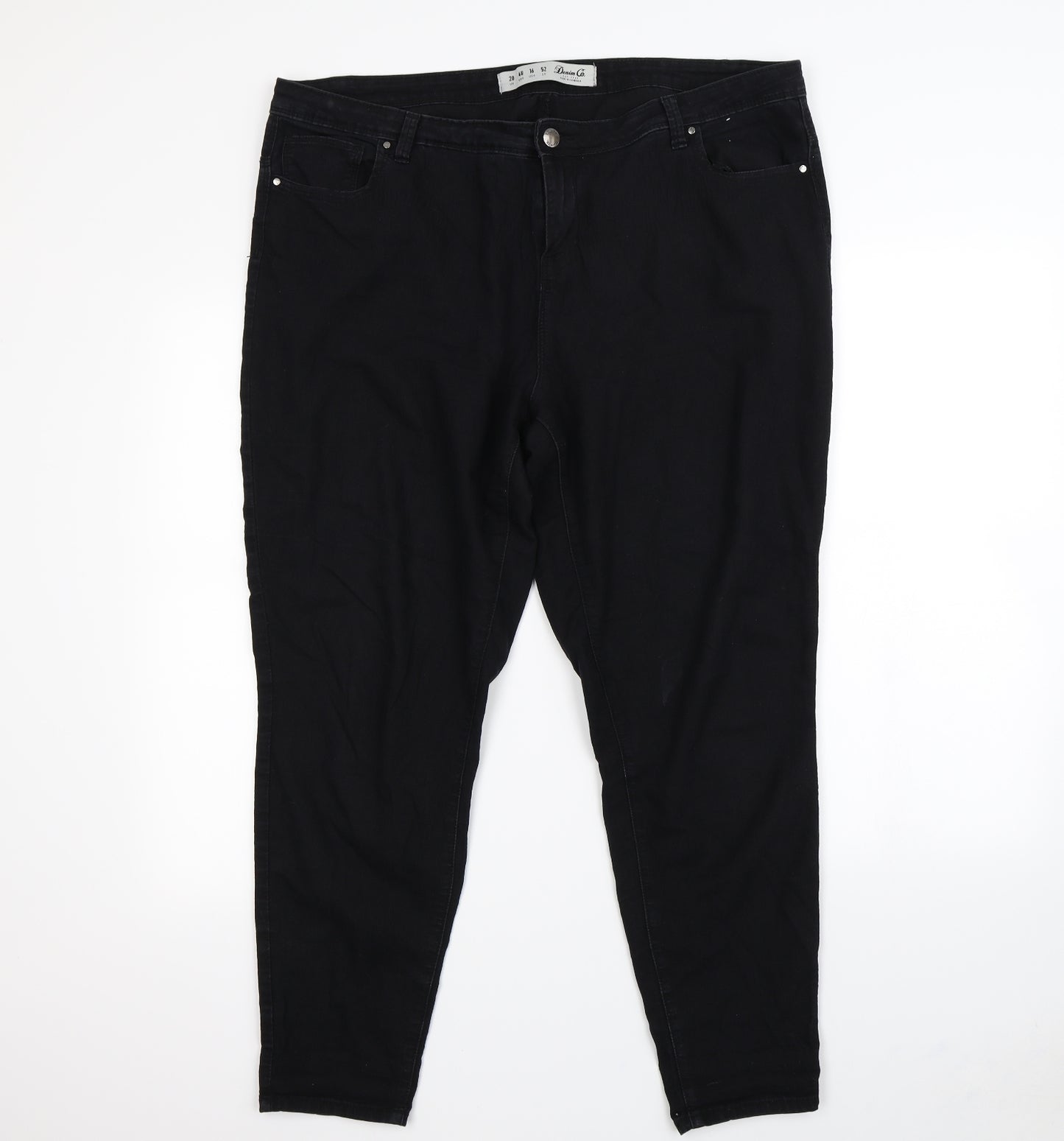 Denim & Co. Womens Black   Skinny Jeans Size 20 L28 in