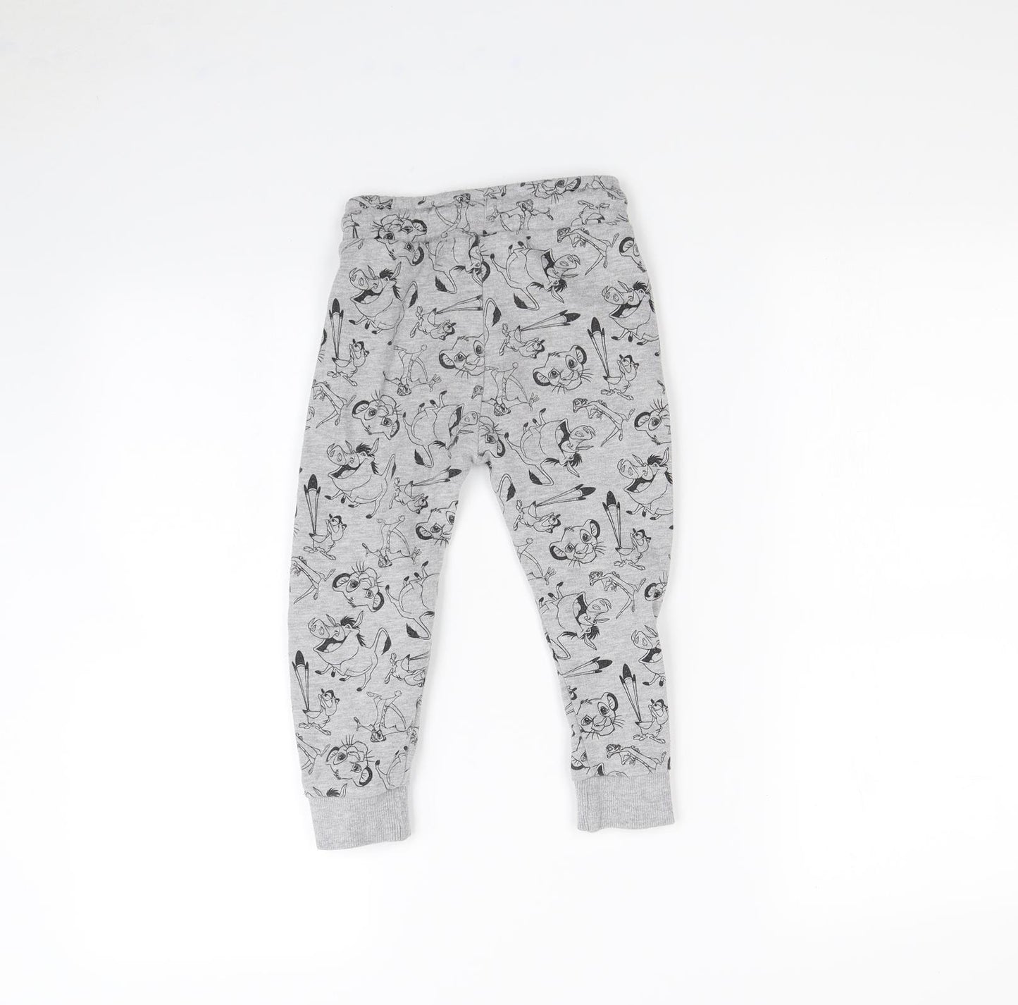 Disney Boys Grey Spotted  Jogger Trousers Size 2 Years - The Lion King