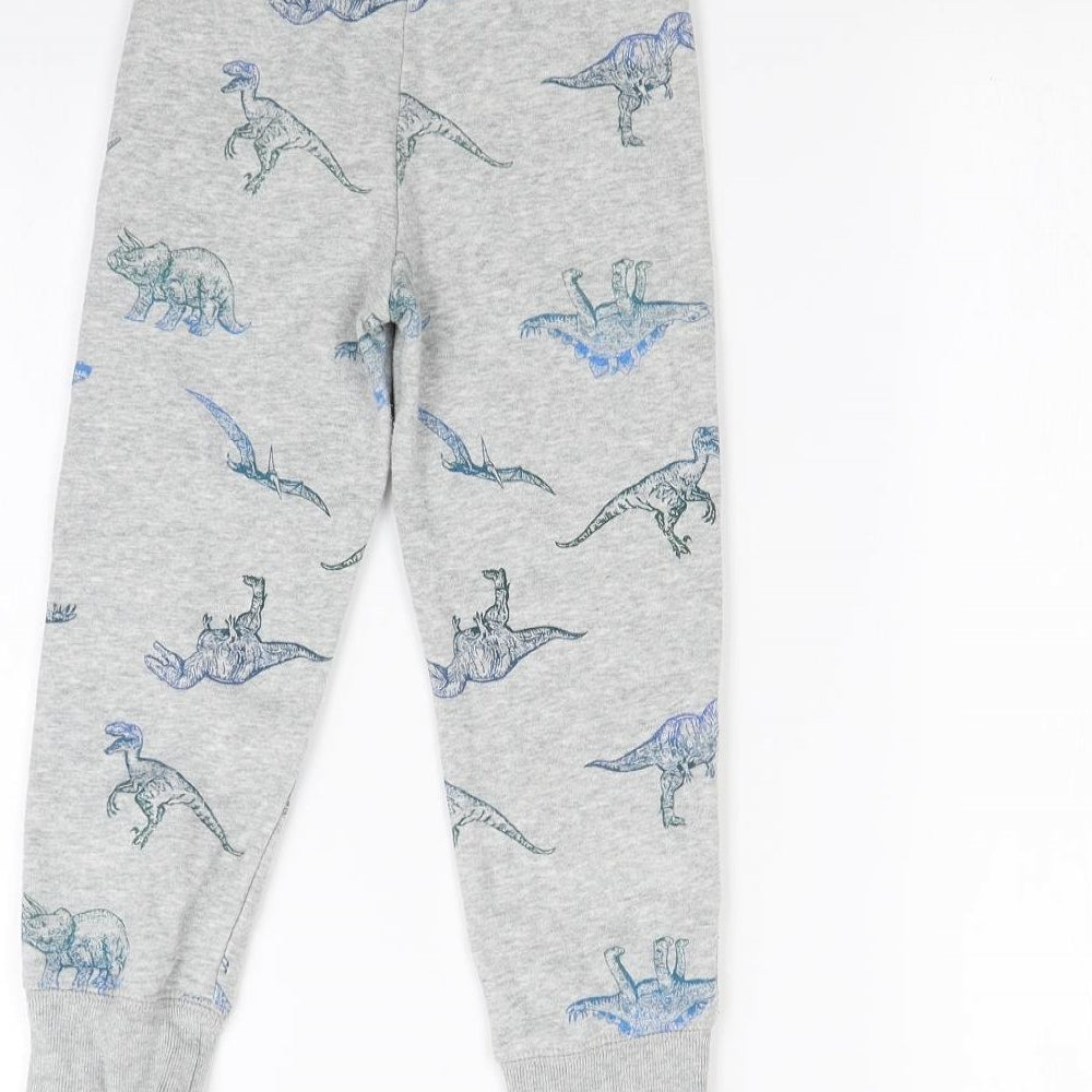 Gap Boys Grey Spotted  Jogger Trousers Size 4 Years - DInosaur