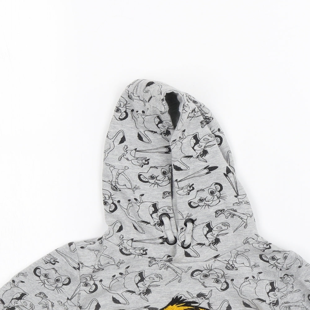 Disney Boys Grey Spotted  Pullover Hoodie Size 2 Years  - The Lion King