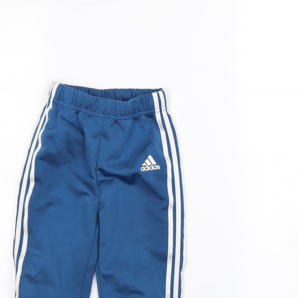 adidas Boys Blue   Jogger Trousers Size 2 Years