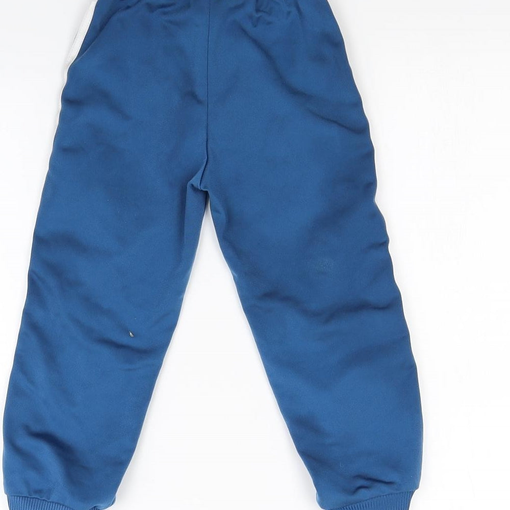 adidas Boys Blue   Jogger Trousers Size 2 Years