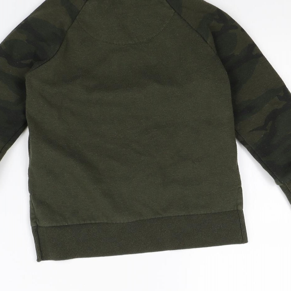 Primark Boys Green Camouflage  Pullover Jumper Size 3 Years