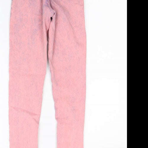 Topshop Womens Pink  Denim Straight Jeans Size 26 in L28 in