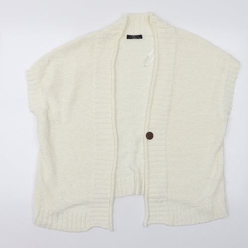 BM Womens White   Cardigan Jumper Size XL
