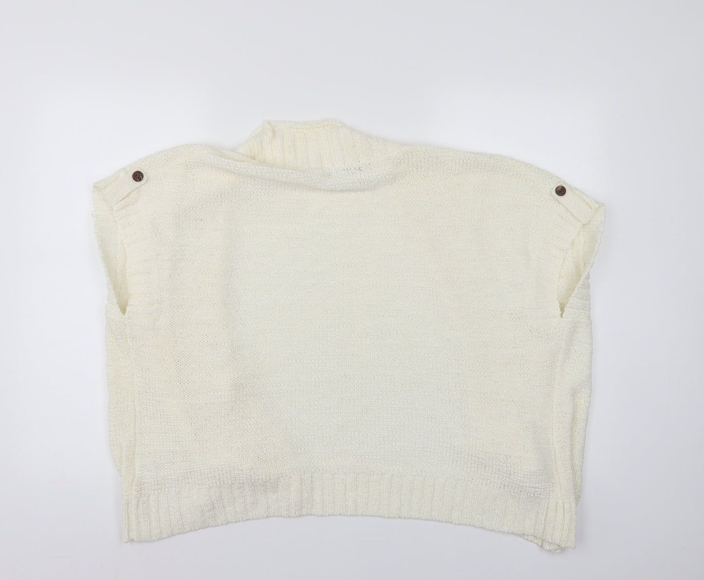 BM Womens White   Cardigan Jumper Size XL