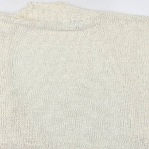 BM Womens White   Cardigan Jumper Size XL
