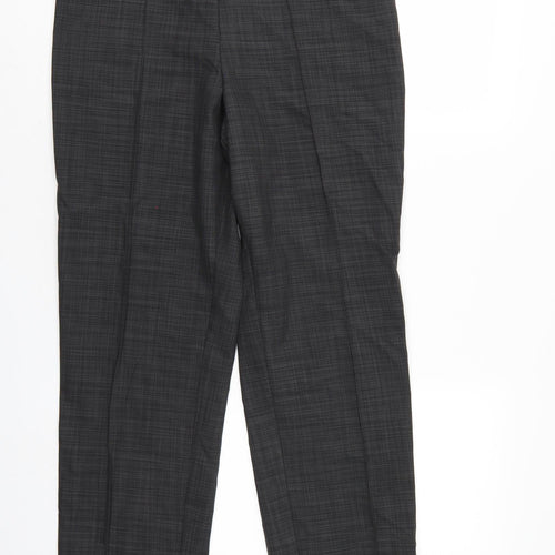 M&S Womens Grey   Trousers  Size 10 L26 in - Elastic Waist