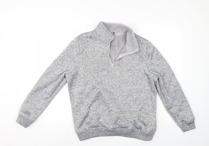 TU Mens Grey Pullover Sweatshirt