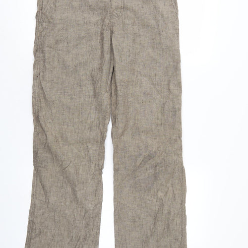 NEXT Mens Brown Striped  Trousers  Size 30 L31 in