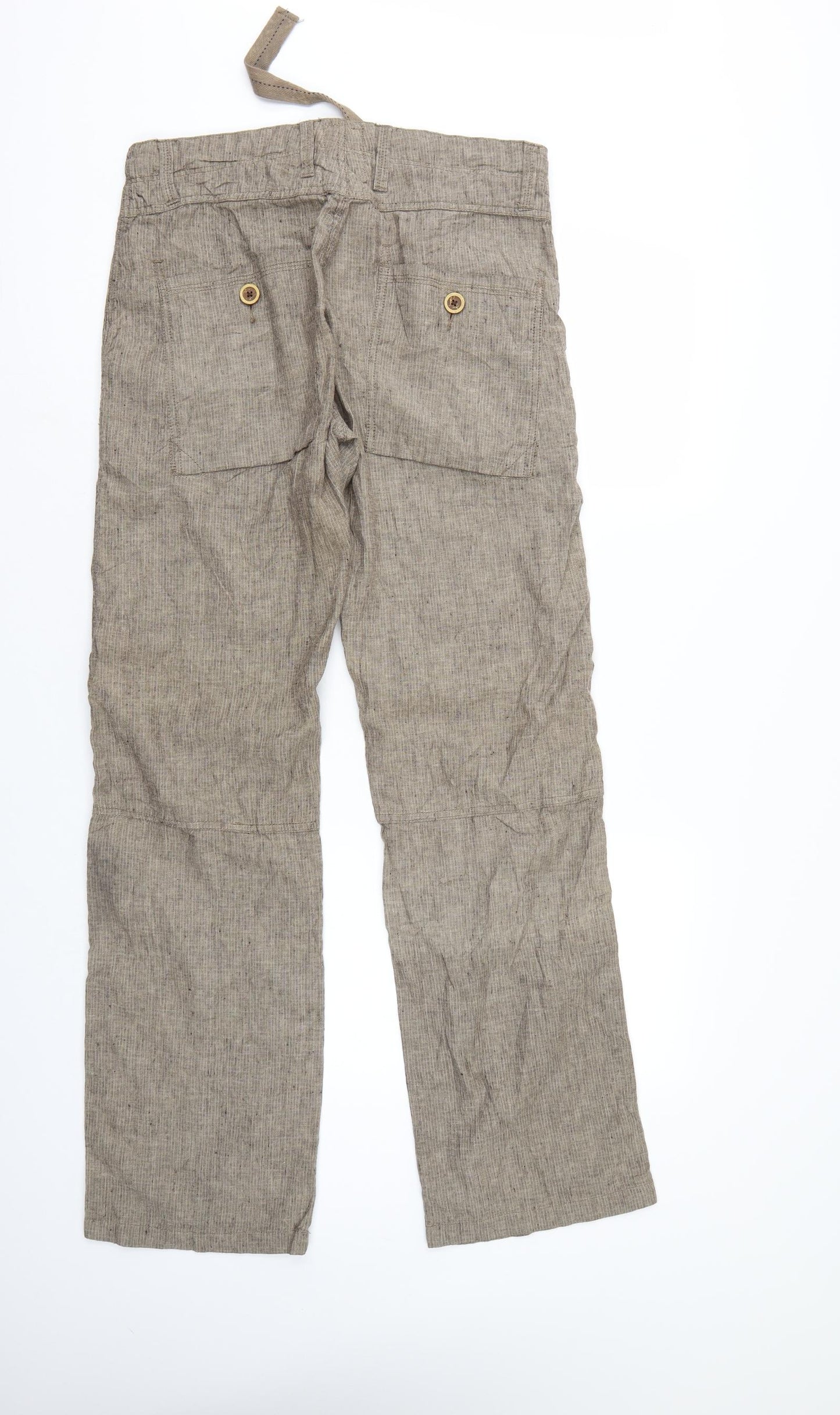NEXT Mens Brown Striped  Trousers  Size 30 L31 in
