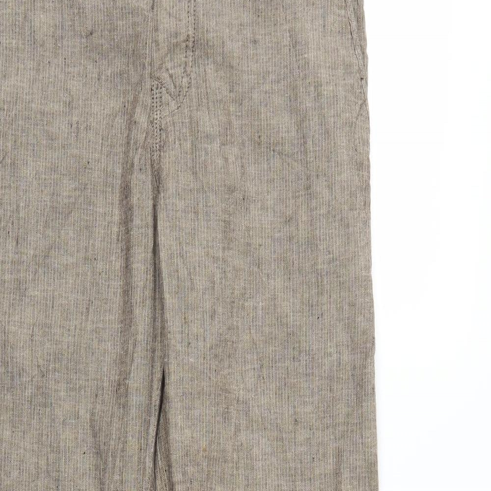 NEXT Mens Brown Striped  Trousers  Size 30 L31 in