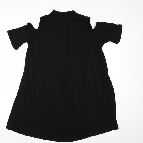 Preworn Womens Black Striped  Shift