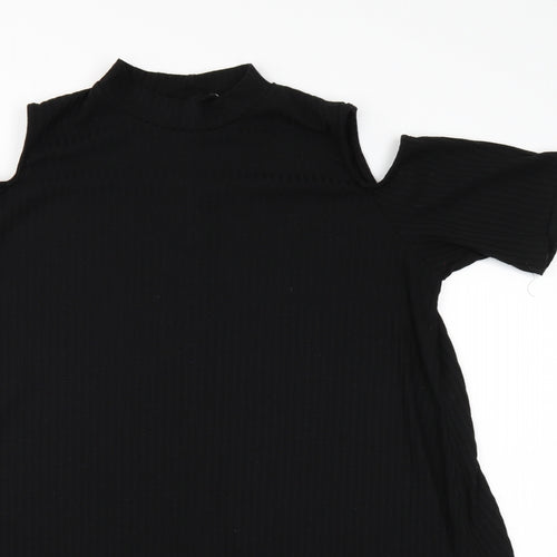 Preworn Womens Black Striped  Shift