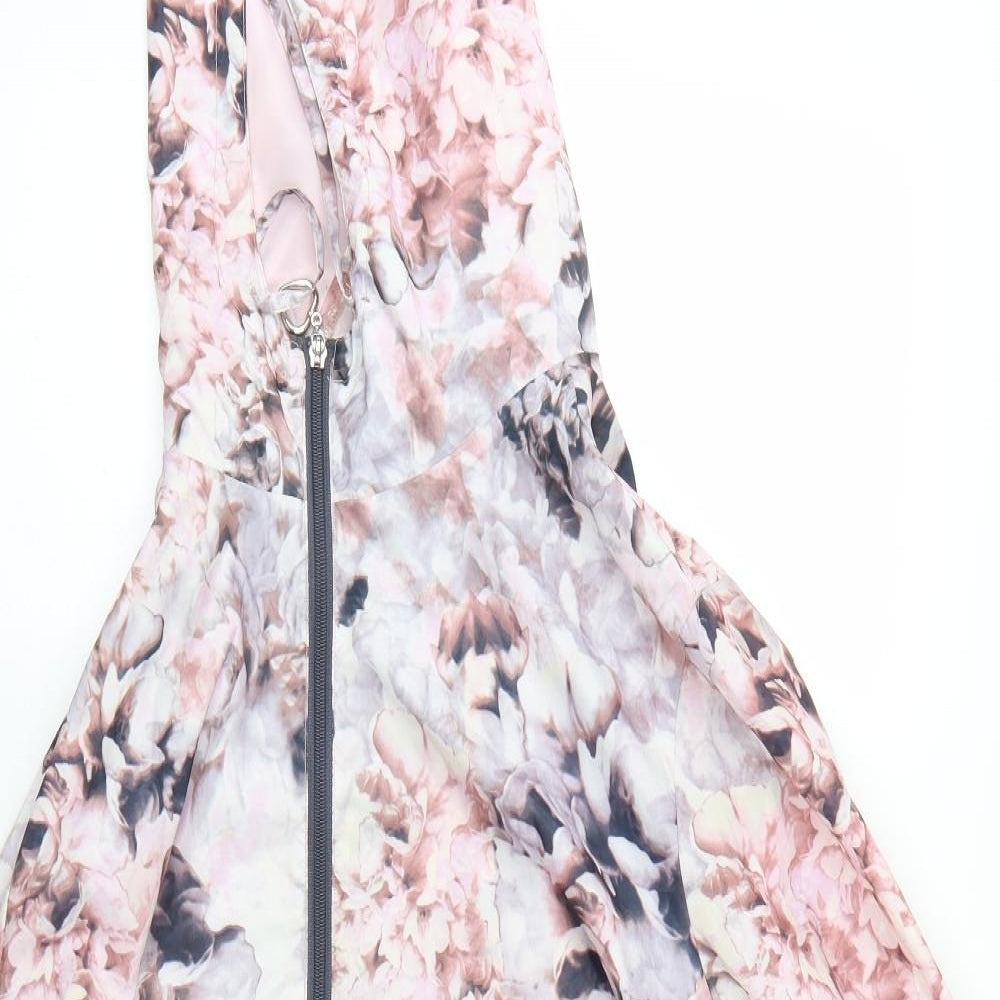 David Parry Womens Multicoloured Floral  Rain Coat Coat Size 22