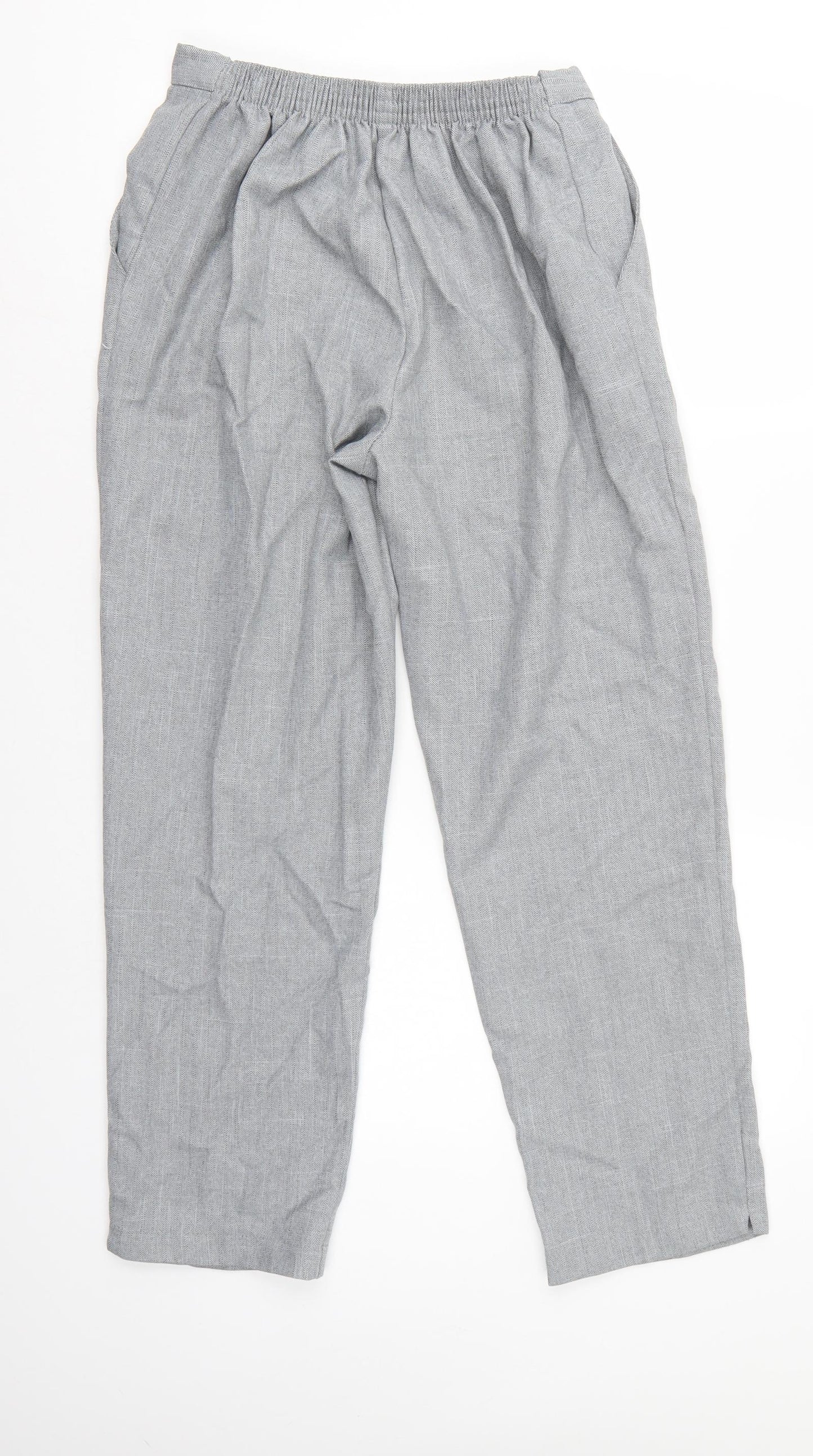 Emma Collection Womens Grey   Trousers  Size 14 L27 in - Elastic Waist