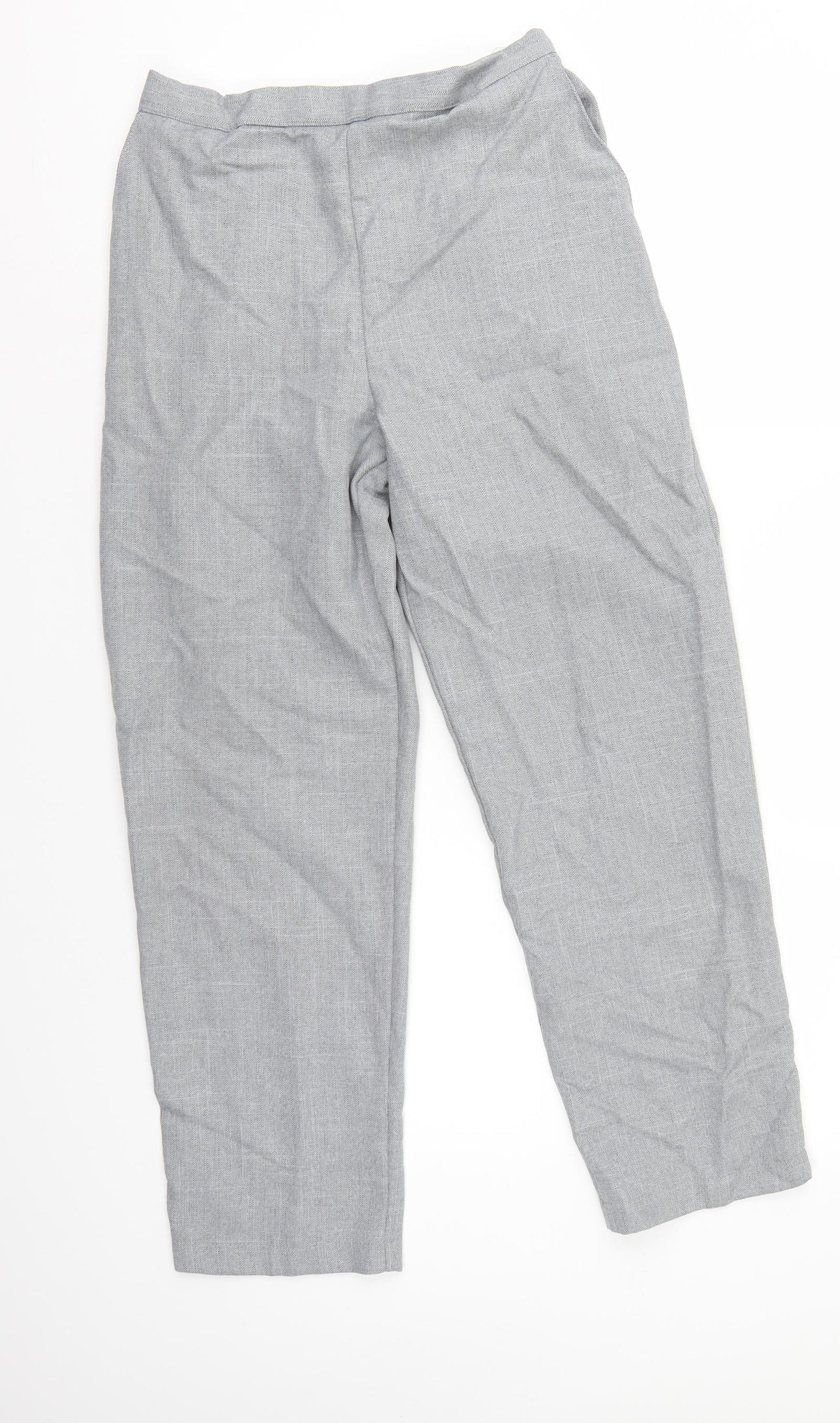 Emma Collection Womens Grey   Trousers  Size 14 L27 in - Elastic Waist
