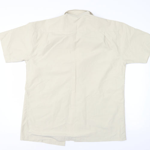 Simon Taylor Mens Ivory    Button-Up Size L