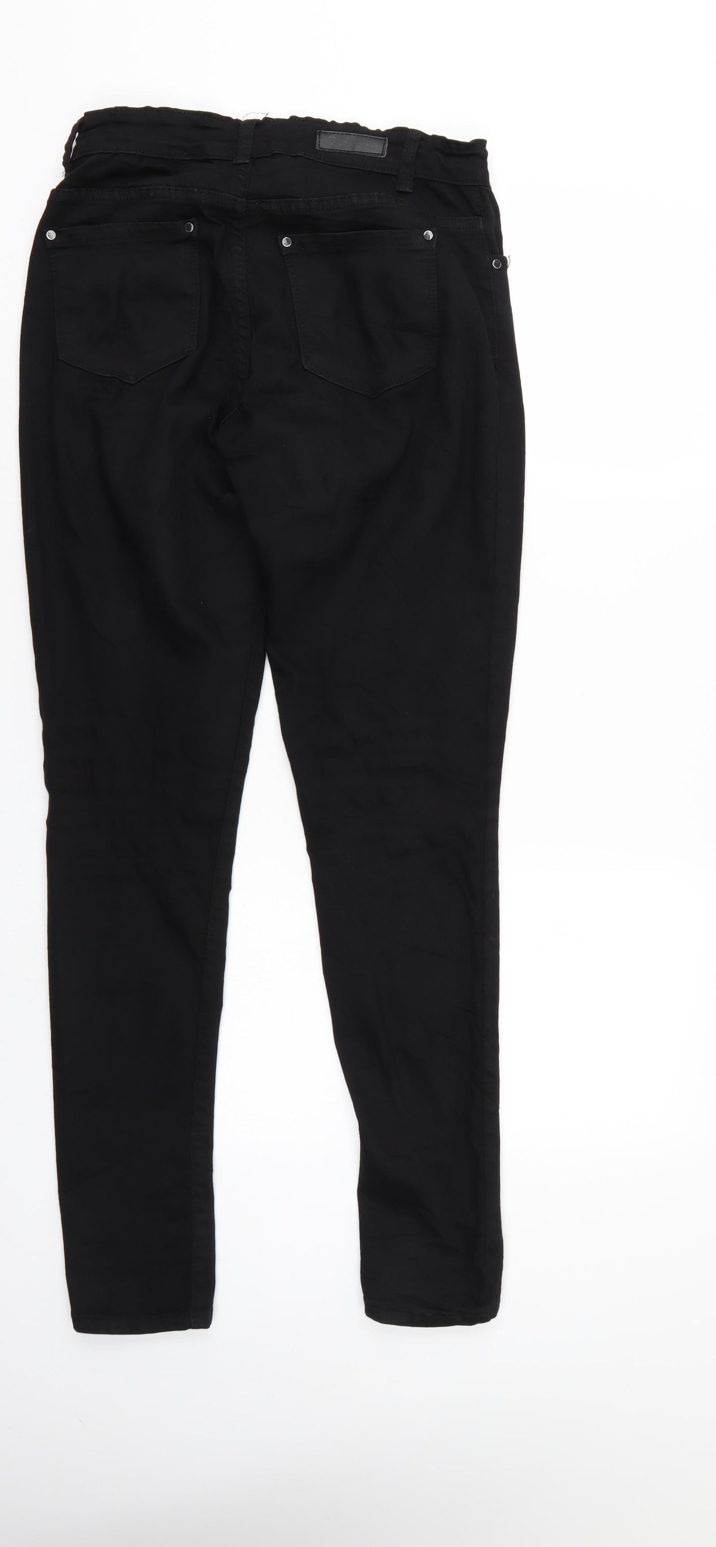 B S Jeans Womens Black  Denim Tapered Jeans Size 8 L30 in